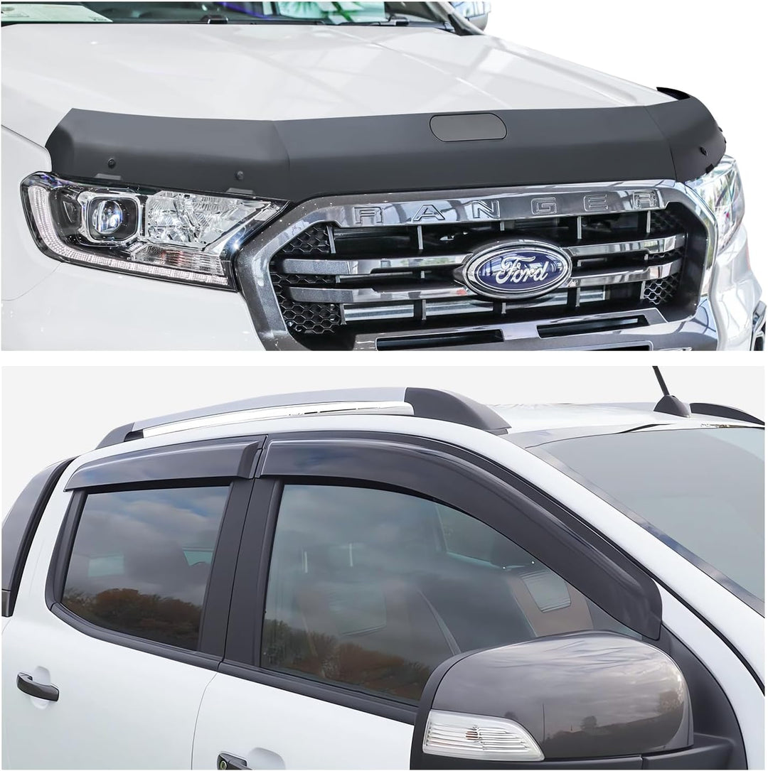 JHCHAN Windabweiser Motorhaubenschutz Schutz Motorhaube Deflektor für Ford Ranger Raptor Wildtrak 20