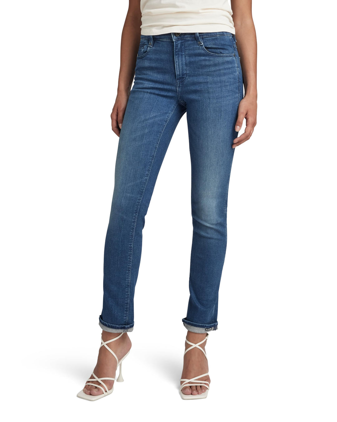 G-Star Damen Noxer Straight Jeans 23W / 28L Blau (Faded Neptune Blue D17192-6550-c571), 23W / 28L Bl