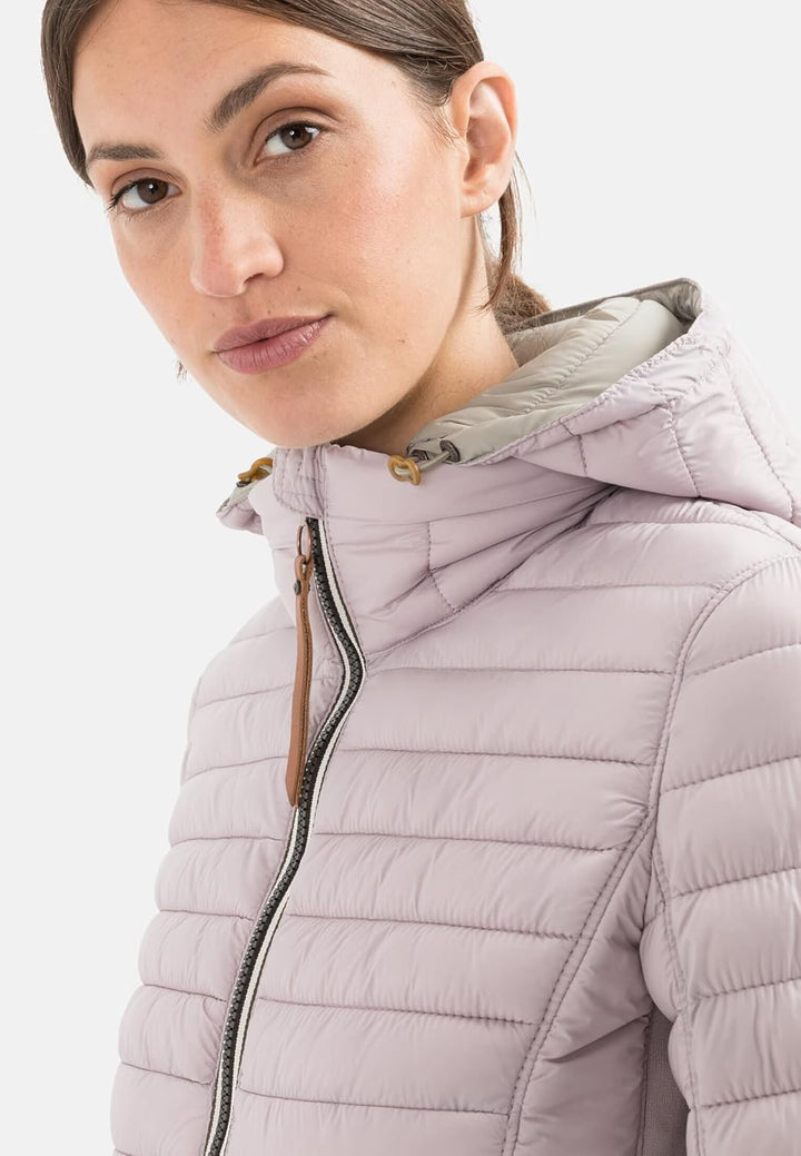 camel active Damen leichte Steppjacke mit Abnehmbarer Kapuze 44 Blouson Rosa, 44 Blouson Rosa