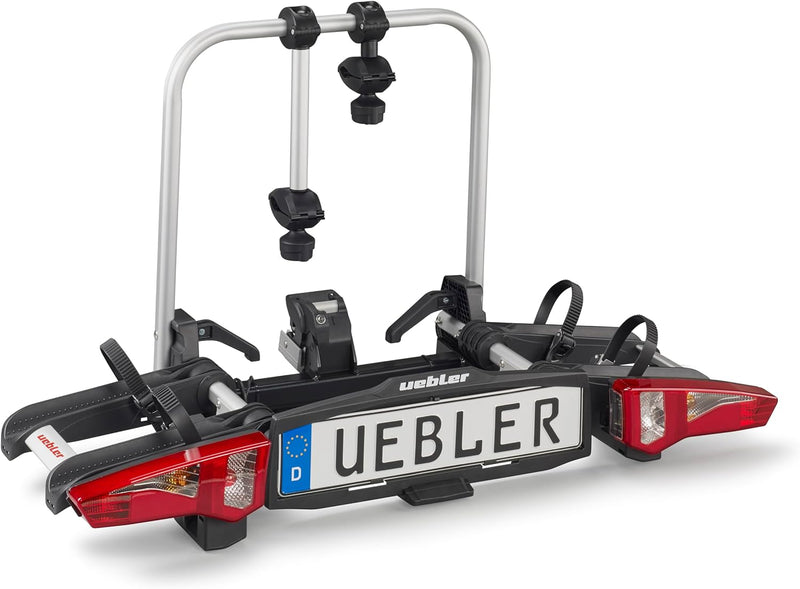 Uebler AHK I21 15900 Fahrradträger mit klappbarem Aufsatz, 60°, für 2 Fahrräder Single, Single