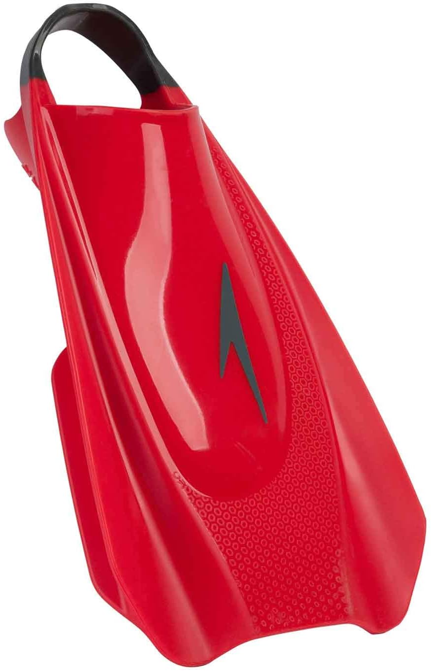 Speedo Unisex Erwachsene Fury Training Fin for Swimming Training Fin 5-6 Lava Rot/Chill Blau/Grau, 5