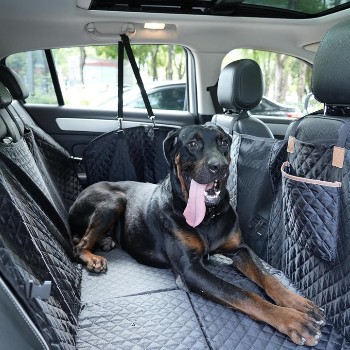Lekeinchi Hundedecke Auto Rückbank - Auto Hundedecke Rücksitz mit Sechs Stabilen Hartholzplatten und
