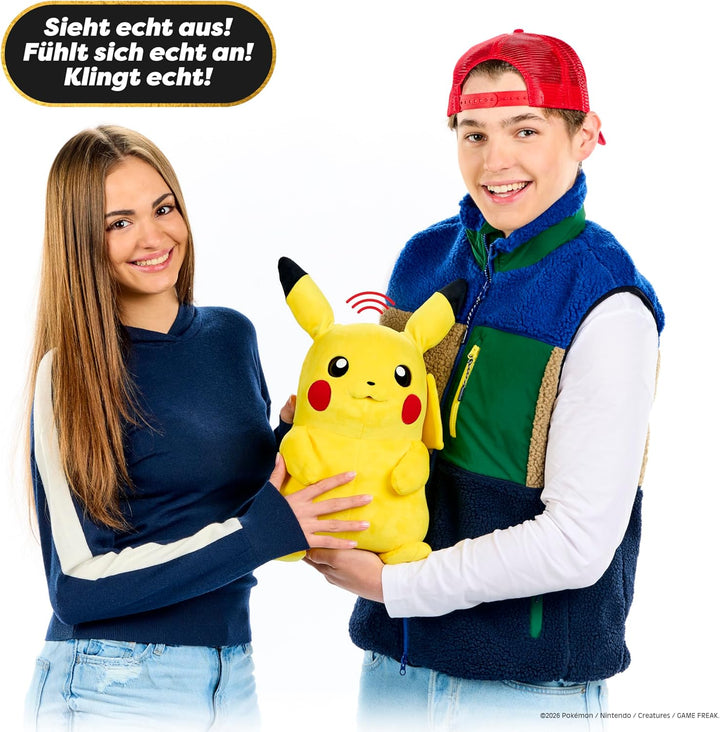Wow! Stuff Pokémon Pikachu Puppetronic by RealFX I Interaktive Handpuppe 40 cm I 120+ Geräusche & Ak