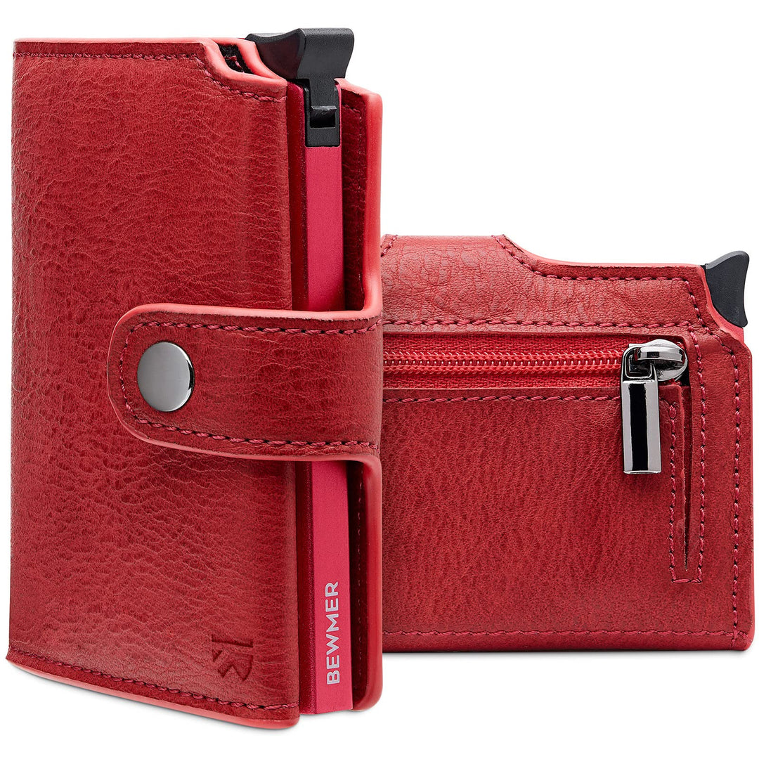 BEWMER 2 Shielded | Herren und Damen Slim Wallet mit RFID-Schutz Anti-Cloning | Kartenetui mit Münzf