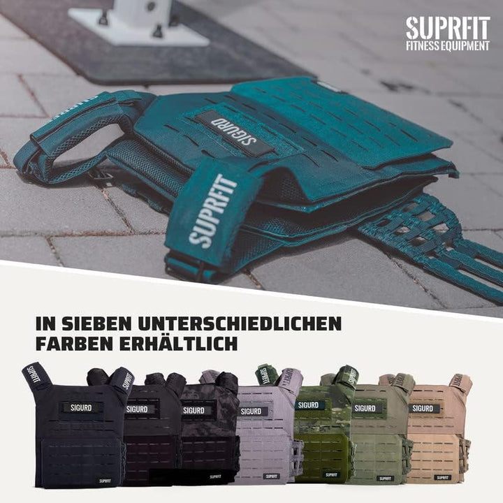 SUPRFIT - Sigurd 3D Gewichtsweste für Calisthenics, Krafttraining &amp; Crossfit - Verstellbare Weight V