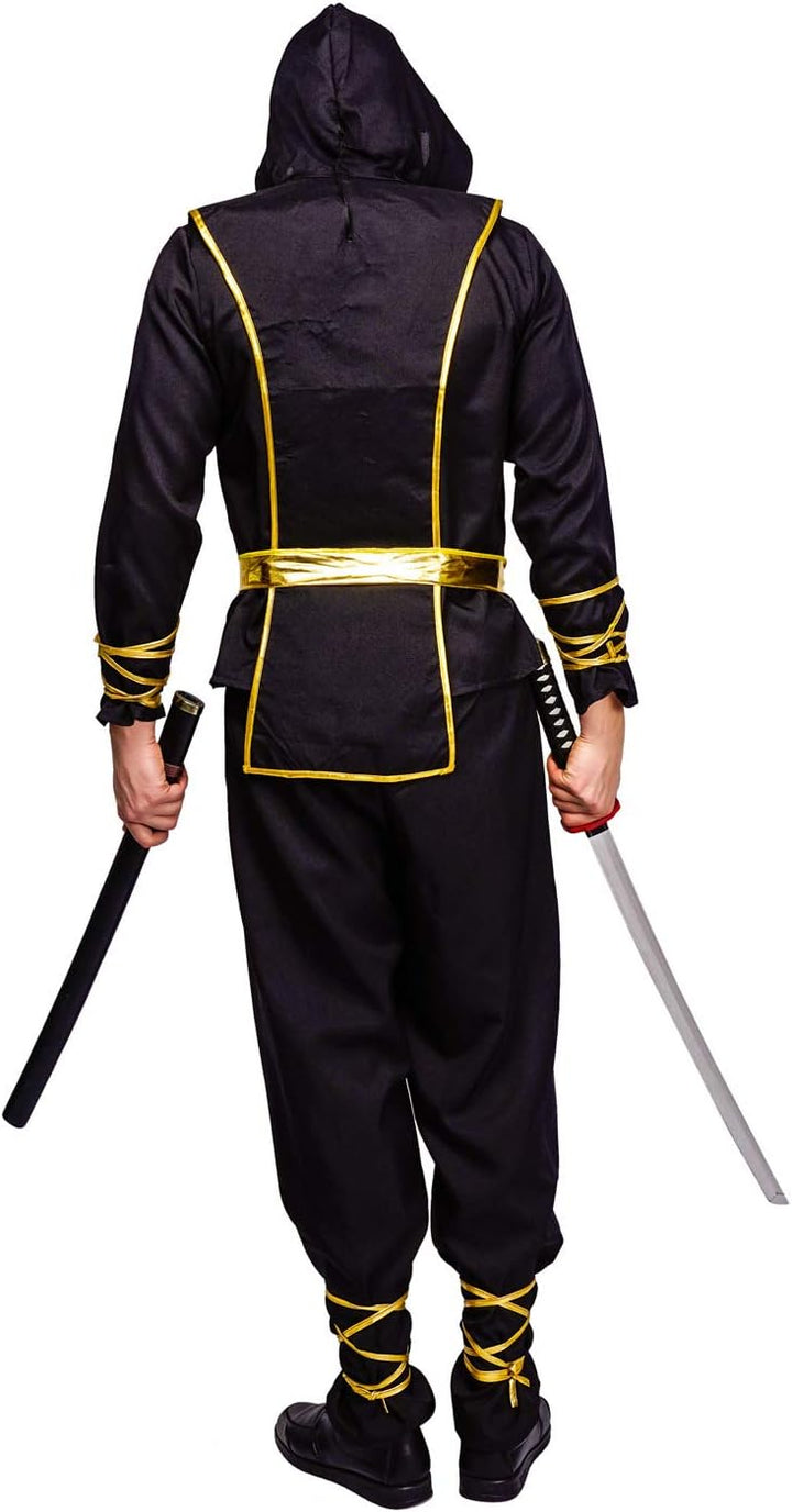 SEA HARE Schwarzes Ninja-Kostüm für Erwachsene(One Size)