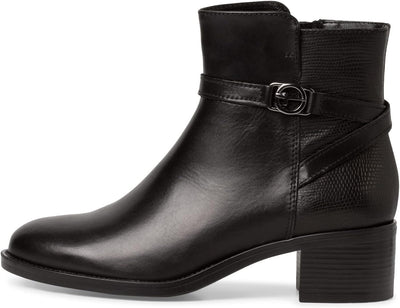 Tamaris Damen Ankle Boots, Frauen Stiefeletten,TOUCHit-Fussbett 40 EU Schwarz Black Struct, 40 EU Sc