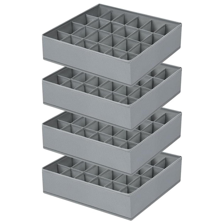 Homsorout 4 Stück Aufbewahrungsboxen 24 Zellen Schublade Organizer Faltbare kleiderschrank Schrank O