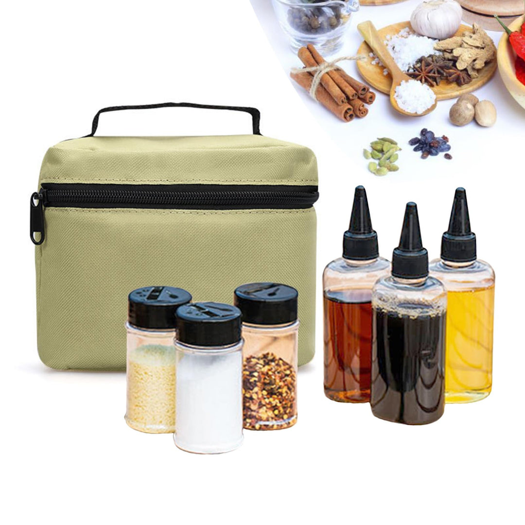 RoseFlower Gewürzbehälter Camping Set Reise Gewürzbehälter 6 Stück Tragbare Ölflasche, Saucenflasche