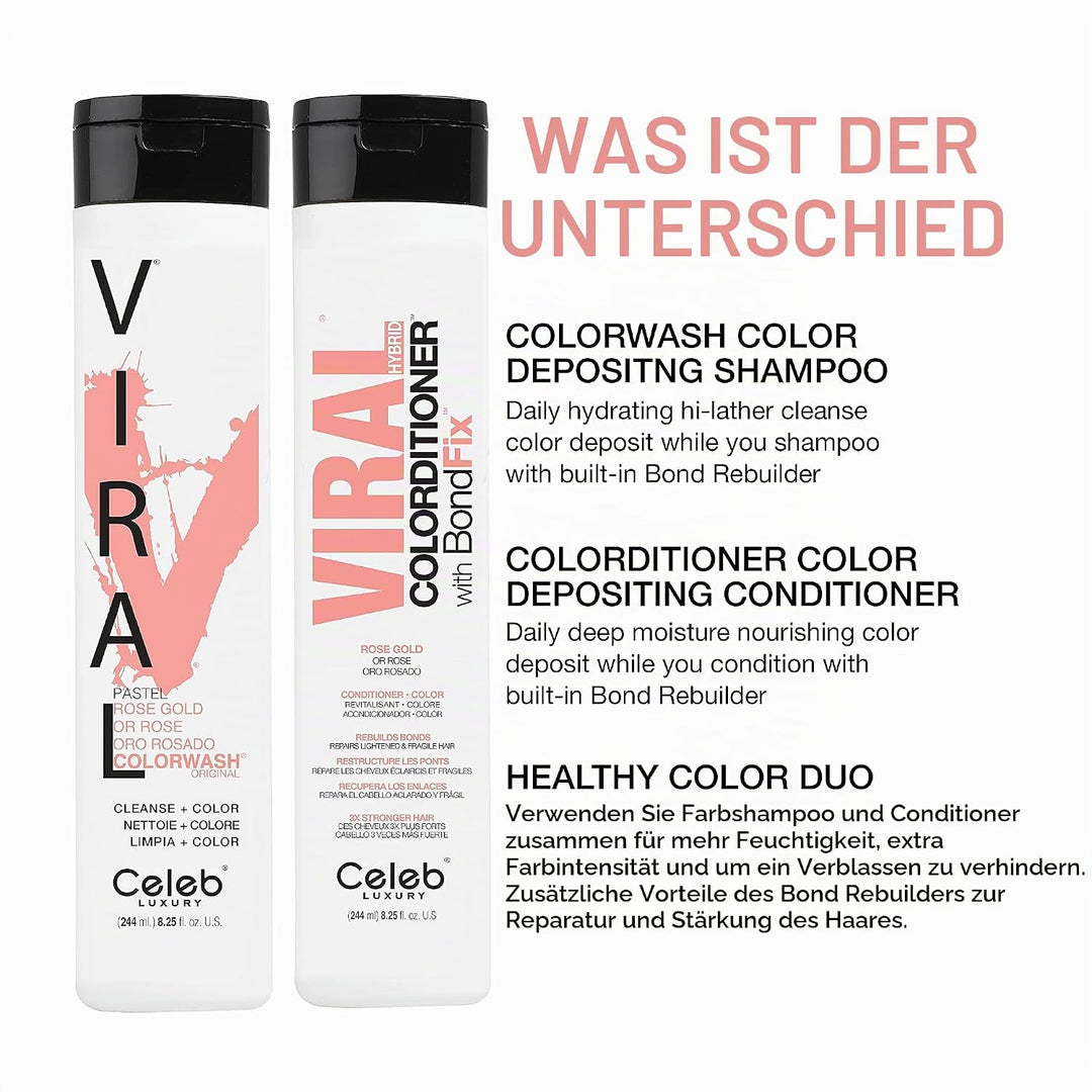Celeb LUXURY Viral COLORDITIONER Pastel Rose Gold, 244ml