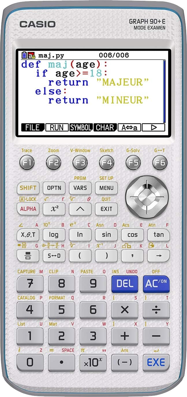 Casio 4549526600838 Calculatrice graphique Graph 90+E, mode examen, Graph 90+E