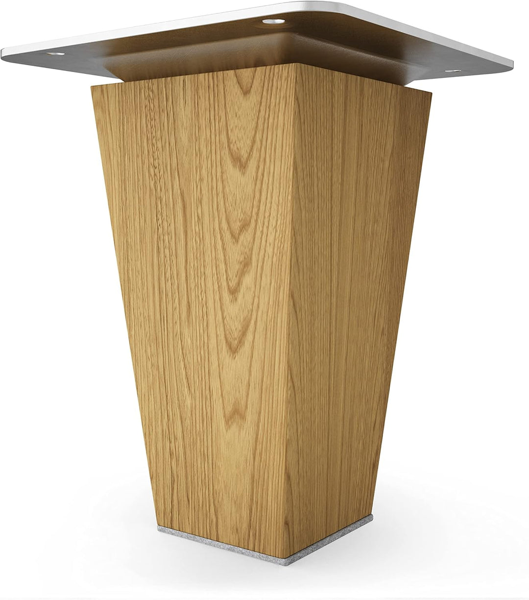Sossai® Holz-Tischbeine - Clif Square | Öl-Finish | Höhe: 8 cm | HMF3 | eckig, konisch (gerade Ausfü