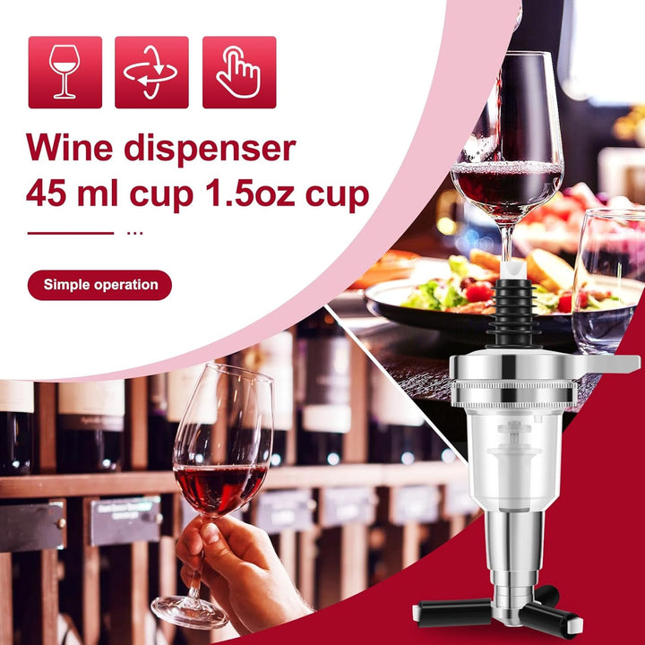 2 StüCke 45Ml/ 1.5Oz Bar Butler Wand DüSe Shot Dispenser für Drehbaren Liquor Flaschen Halter