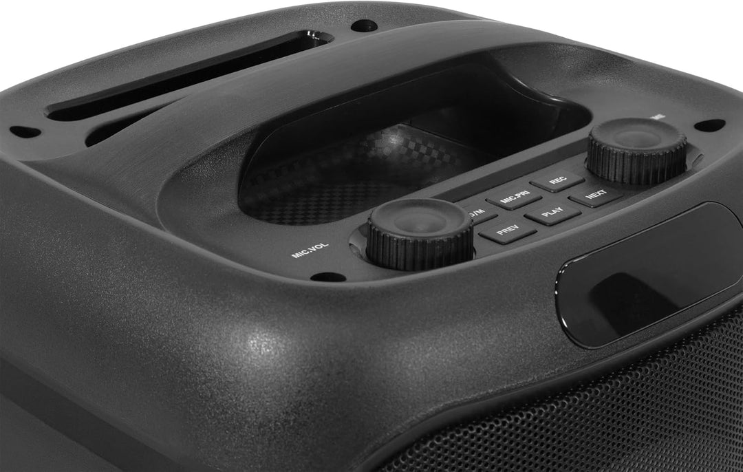 BoomTone DJ Cube 200 – Tragbarer Karaoke-Lautsprecher 200 W mit Bluetooth 5.0, integriertem LED-Lich