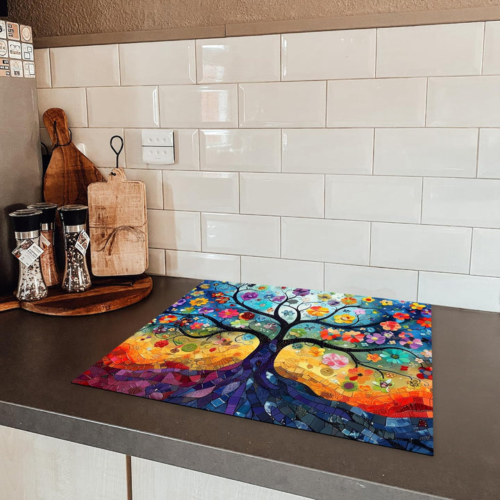 Herdabdeckplatte 59x52 cm Einteilig Küche Herdabdeckung Induktionsfeld Ceranfeld Herdabdeckplatten V