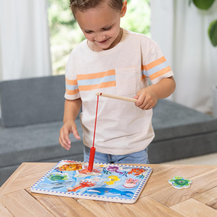 Melissa &amp; Doug - Angelspiel für Kinder ab 3 Jahre, Fische Angeln Spiel, Motorikspielzeug magnetische