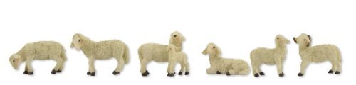 Schafe 6tlg. Set für 7-9cm Figuren, Höhe ca. 4,1 cm