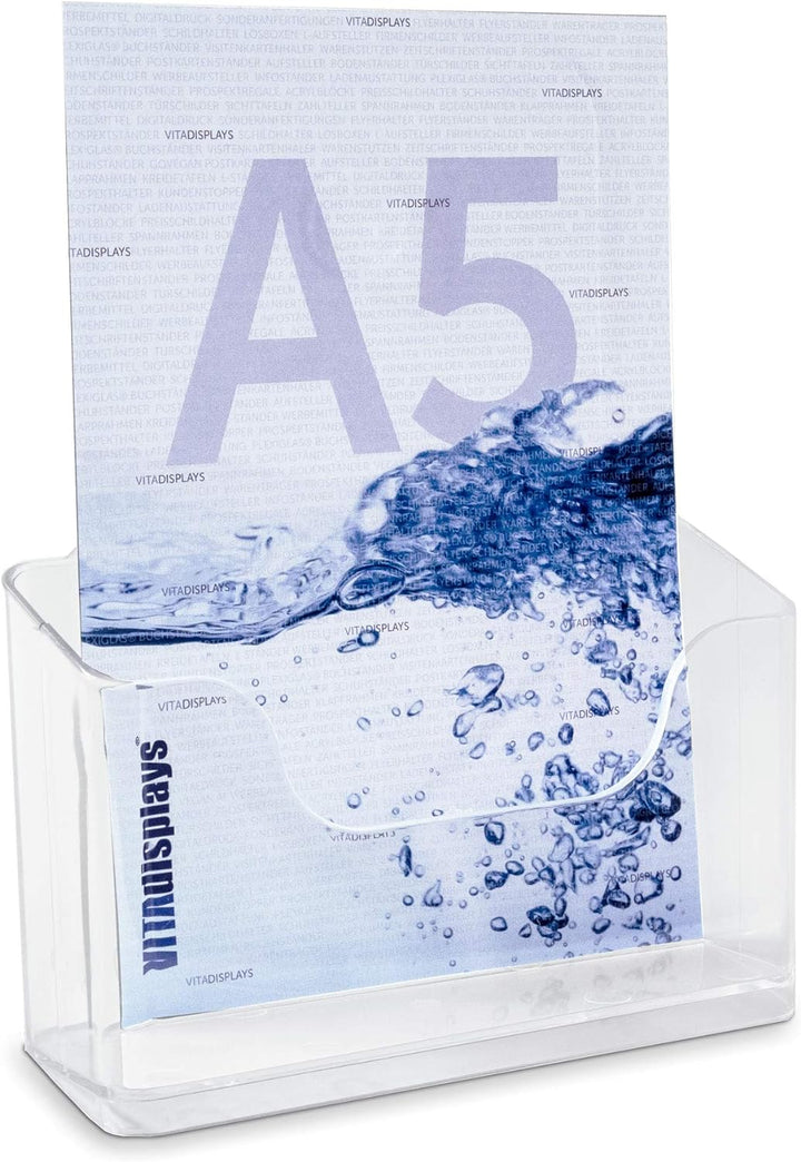 VITAdisplays® 10er-Pack Prospekthalter, DIN A5, Transparent (10×NE-160)