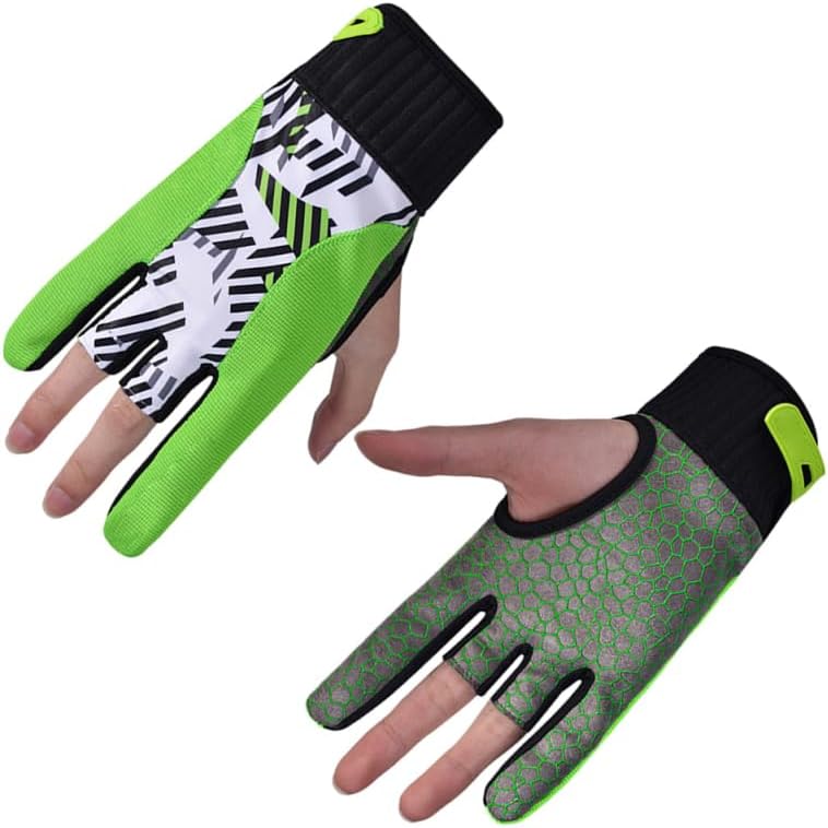 LIOOBO 1 Paar Bowlinghandschuhe mit Fingern Bowling-Stützhandschuh Männer Bowling-Handschuhe Billard
