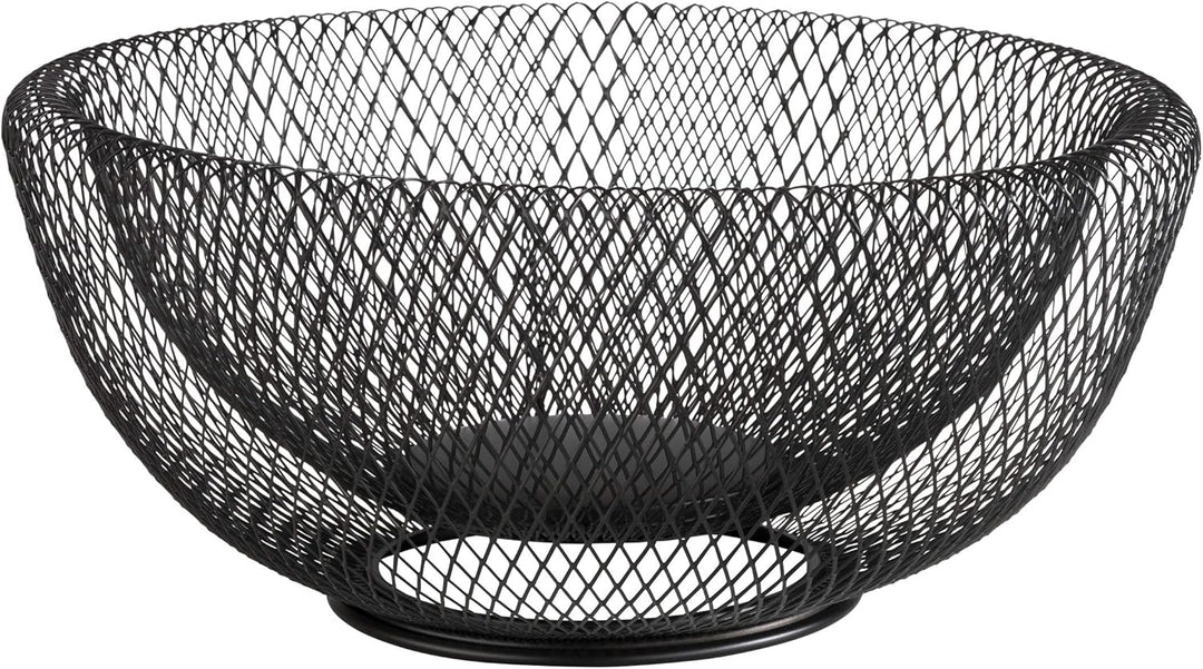 APS Brot- & Obstkorb „Wire“ – Premium Brotkorb/Obstkorb in der Farbe Metall Schwarz – Stapelbar und
