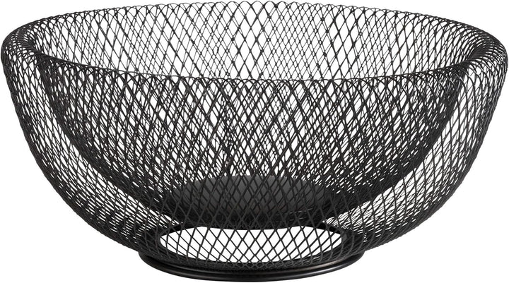 APS Brot- & Obstkorb „Wire“ – Premium Brotkorb/Obstkorb in der Farbe Metall Schwarz – Stapelbar und