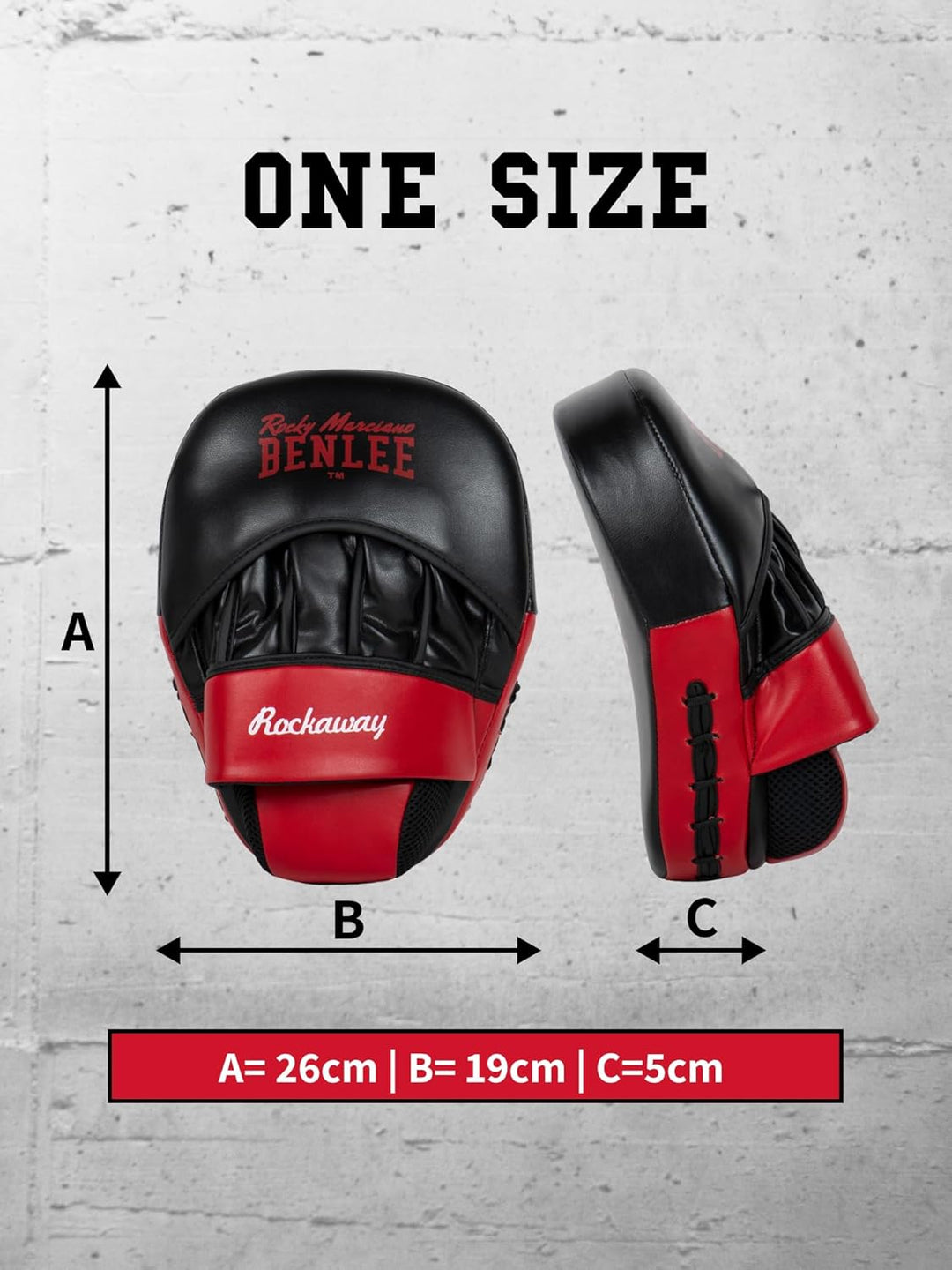 Benlee Pratzen Kunstleder (1 Paar) Rockaway black/red Einheitsgrösse, black/red Einheitsgrö