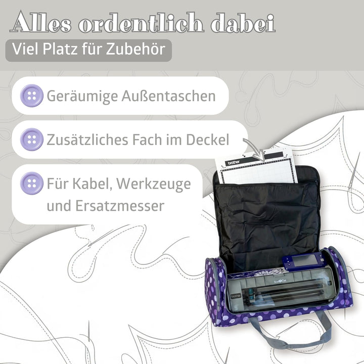 SEMPLIX Plottertasche, die optimale Aufbewahrungs- und Transport-Tasche für Hobby Plotter samt Zubeh