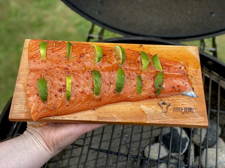 BBQ-Toro Räucherbrett aus 100% Buchenholz (4 Stück) | 30 x 15 x 1 cm | Grillbrett zum Erzeugen von R