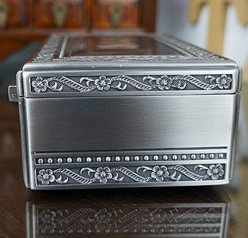 Infinite U Vintage-Stil-Antik-Silber-Skulptur, einfach, gross, rechteckig, für Damen/Mädchen, Schmuc