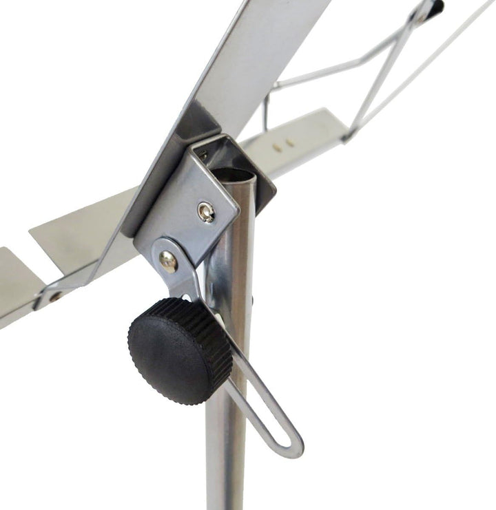 keepdrum Notenpult Notenständer Silber mit Tragetasche Bag Silver Metallic, Silber