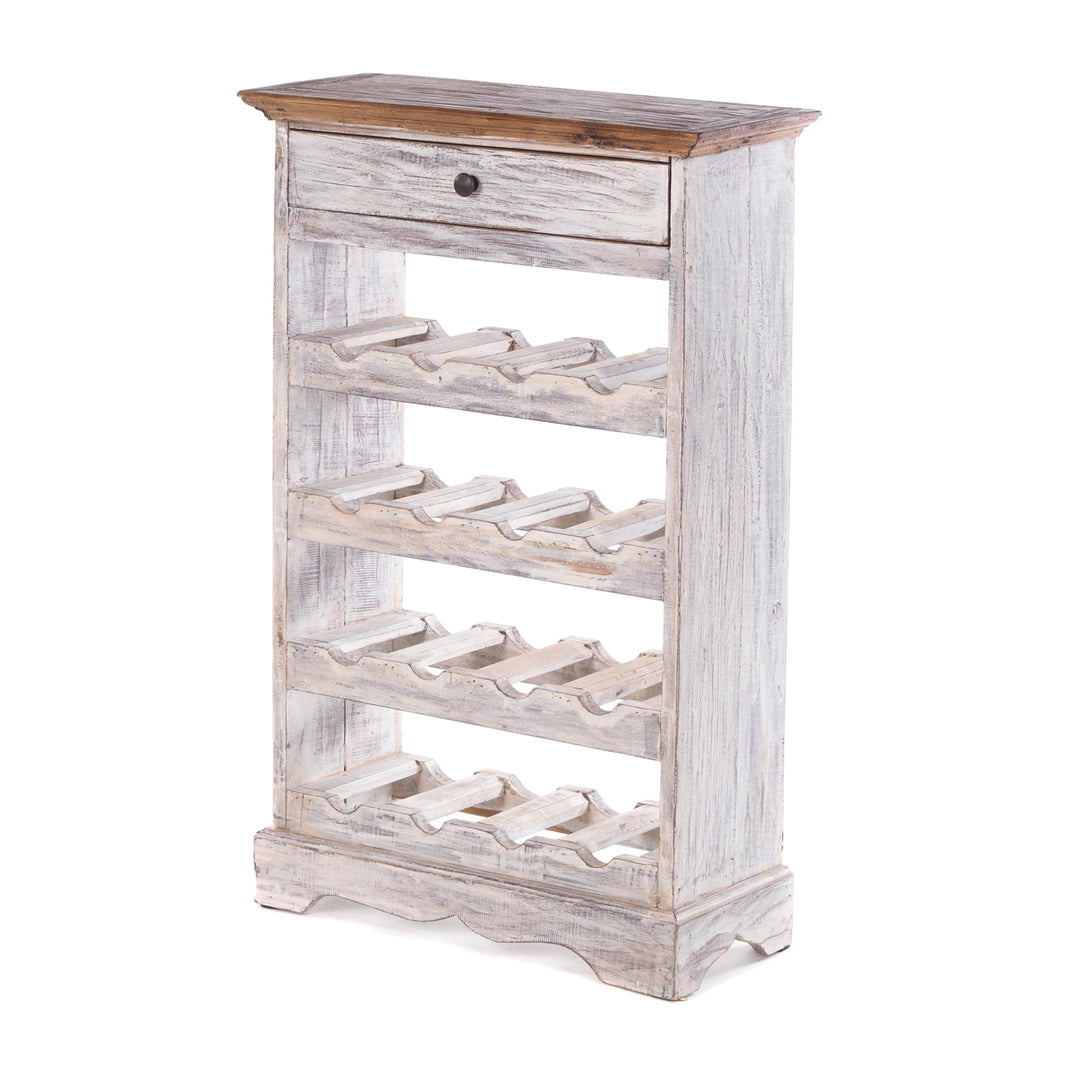 DESIGN DELIGHTS rustikales WEINREGAL Cortez 85 | 85x55cm(HxB) Massivholz | Flaschenregal, Weinflasch