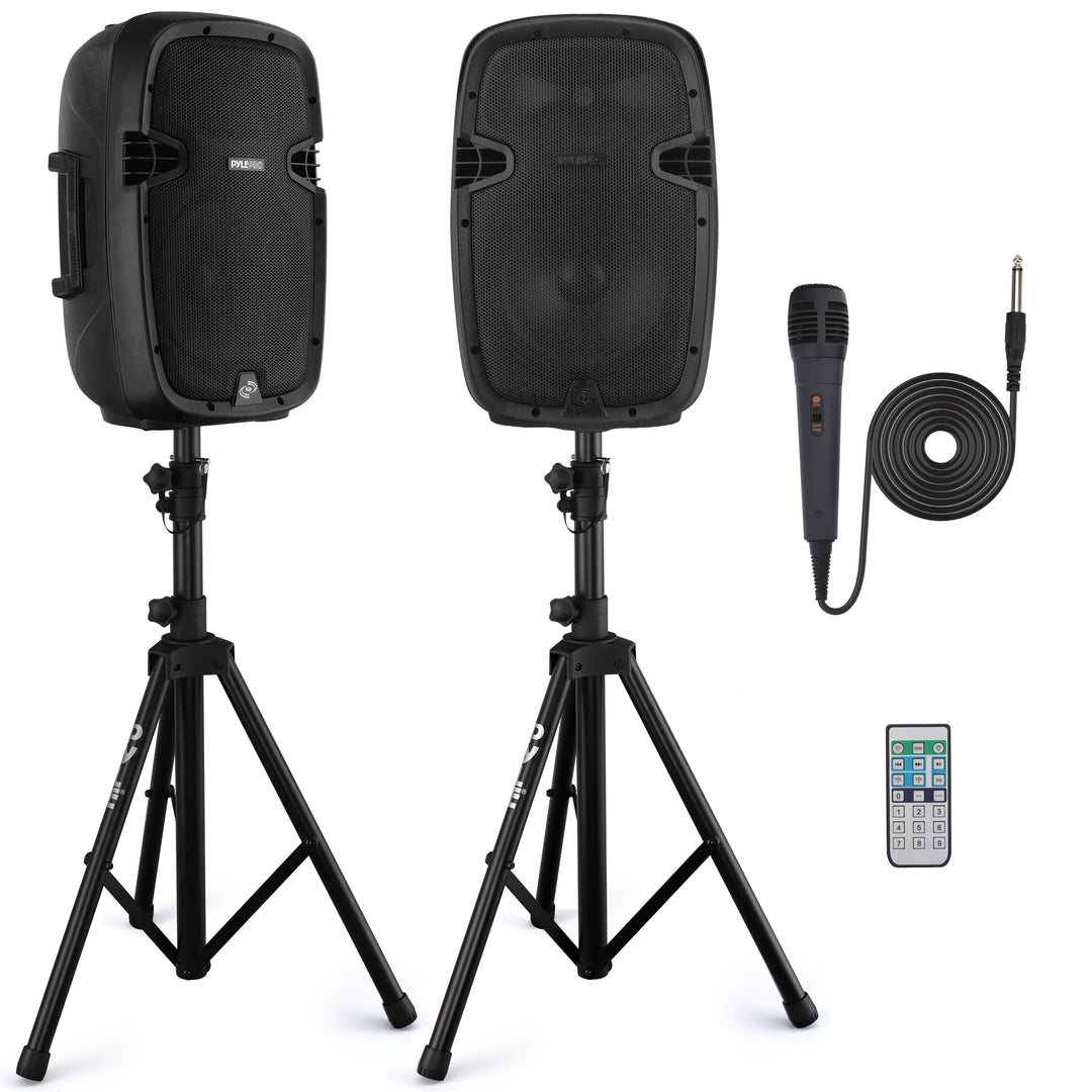 Pyle PA Anlage, 1000W- PA Anlage Komplettset, Lautsprecher mit Mikrofon, Partybox Bluetooth, DJ Laut