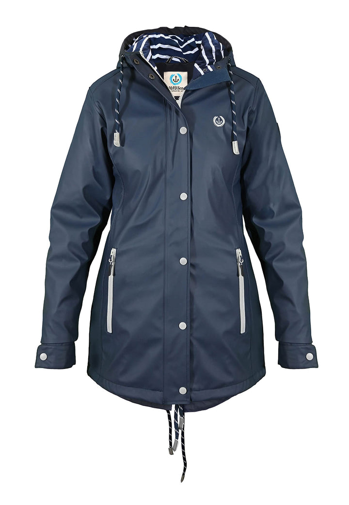 MADSea Damen Regenmantel Friesennerz 620 | halblanger wasserdichter Regenparka | winddicht mit marit