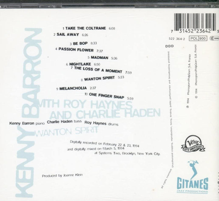 Wanton Spirit, Audio-CD