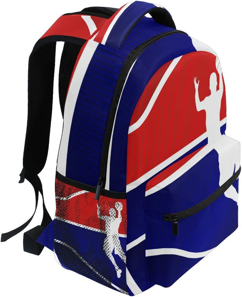 Blauer Basketball Hintergrund Schulrucksack für Jungen Mädchen Kinder Reisetasche Bookbag