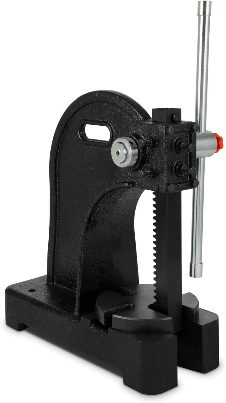 EBERTH Drehdornpresse Dornpresse Zahnstangenpresse mit 2T Presskraft, bis Werkstückhöhe 190mm, Ausla