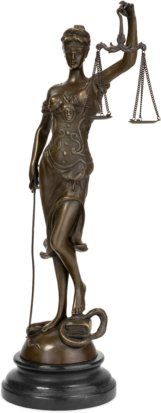 Moritz Bronzefigur Lady Justice Höhe 40 cm 2,7 kg Skulptur Statue Antik