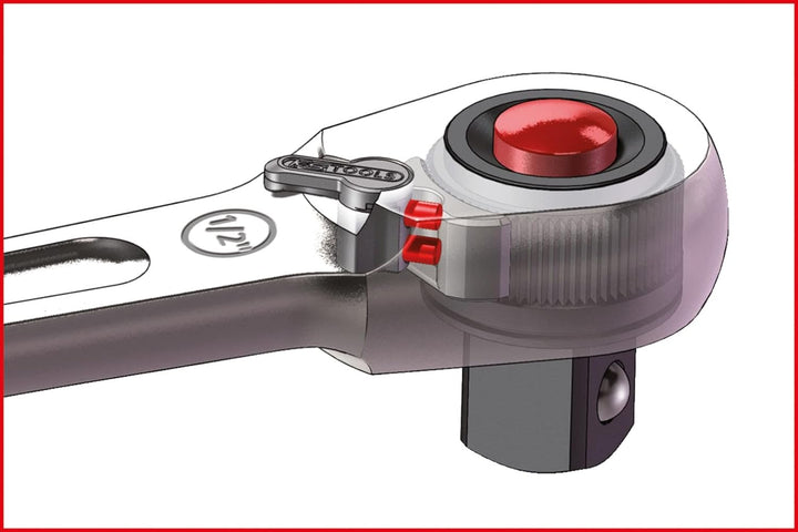 KS Tools 920.0002 SlimPOWER Umschaltknarren-Satz, 2-tlg.1/4" + 1/2"