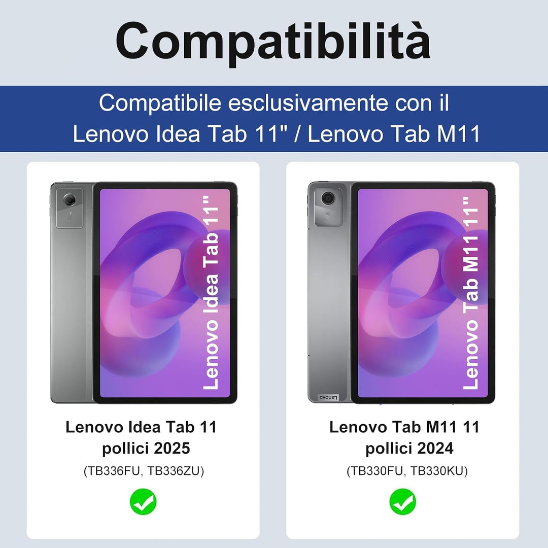 FOGARI Für Lenovo Idea Tab 2025 11/Tab M11 2024 11 Zoll Tastaturabdeckung | Abnehmbare Bluetooth-Tas