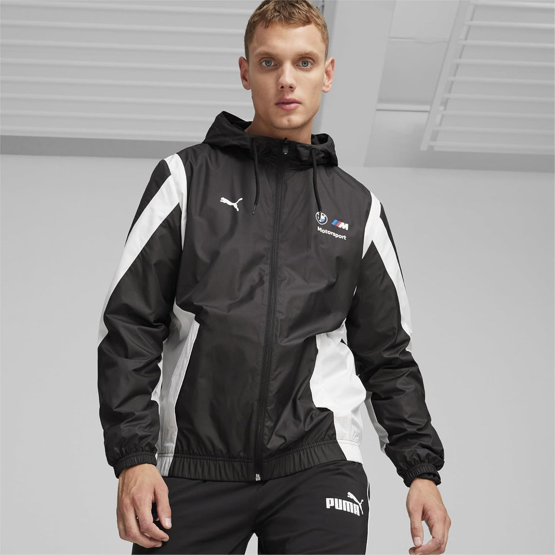 PUMA Herren BMW M Motorsport Hooded Woven Jacket Jacke S Puma, Schwarz, S Puma, Schwarz