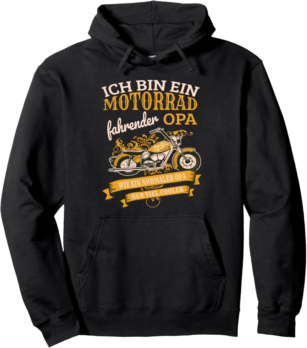 Ich Bin Ein Motorrad Fahrender Opa | Herren und Männer Pullover Hoodie