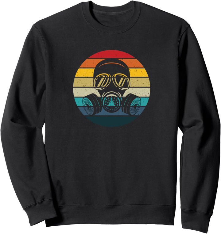 Retro sunset gas mask prepper and survivalist gift Sweatshirt