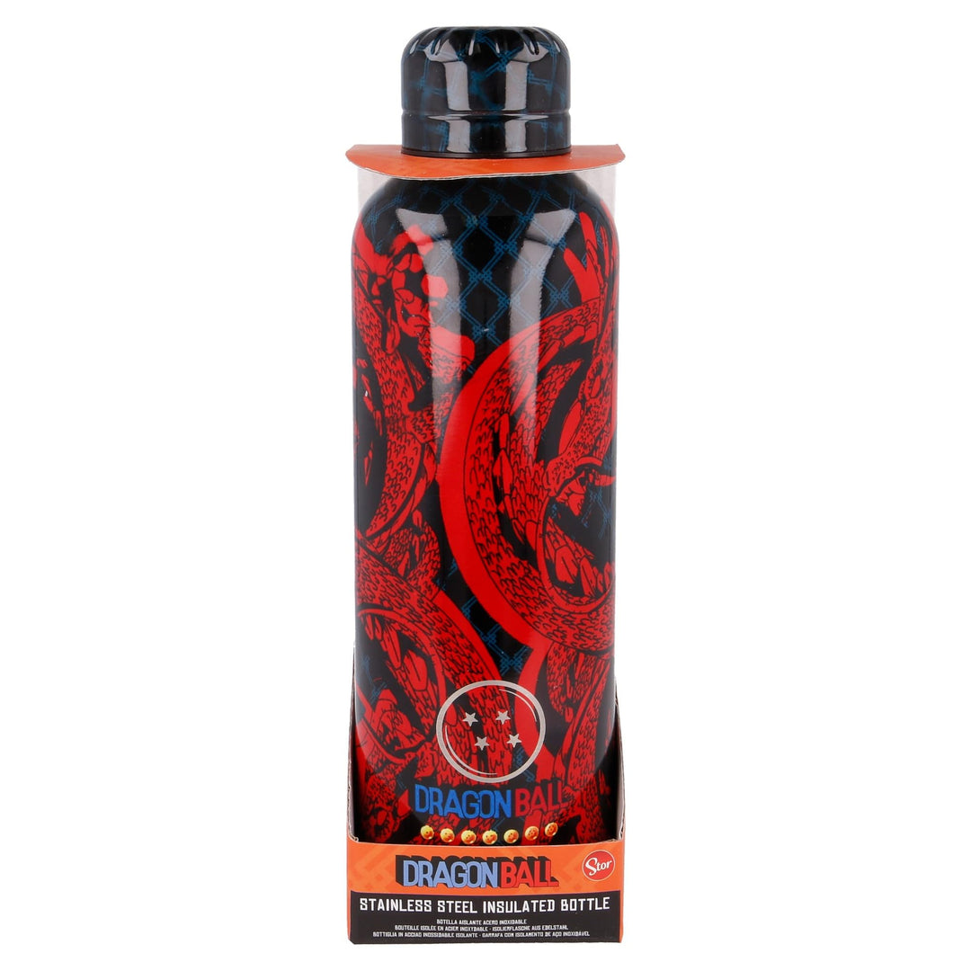 Stor THERMOSFLASCHE AUS Edelstahl 515 ML | Dragon Ball Bottiglia, Stainless Steel, Schwarz, Mediano