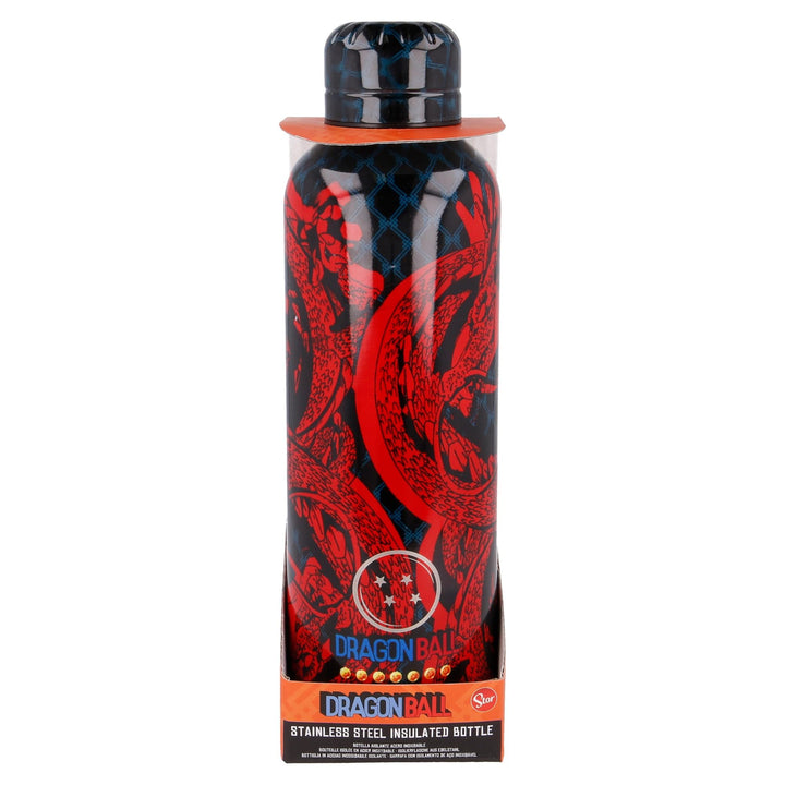 Stor THERMOSFLASCHE AUS Edelstahl 515 ML | Dragon Ball Bottiglia, Stainless Steel, Schwarz, Mediano