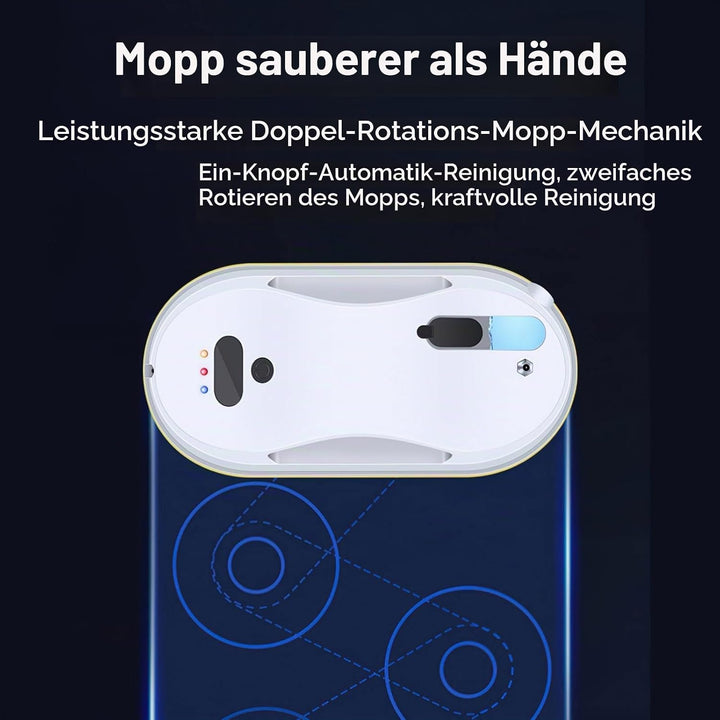 Fensterputzroboter mit Sprühfunktion, 5600 Pa Elektrischer Fensterputzer Fernbedienung mit 40ML Tank