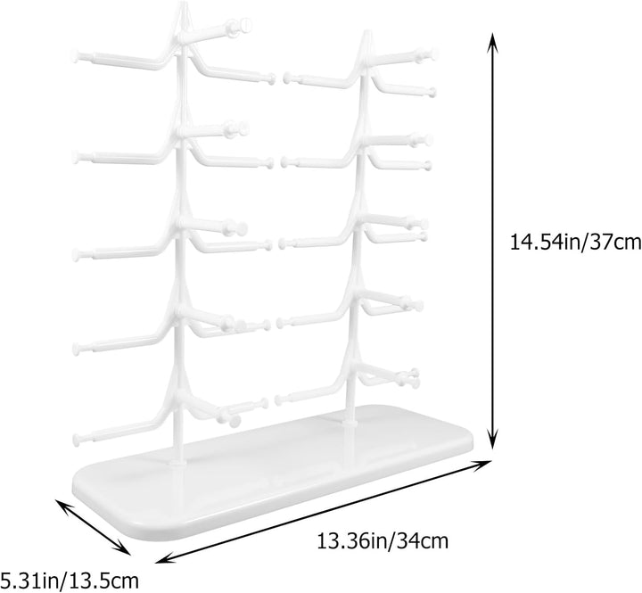 Brillenständer für 10 Brillen, Brillenablage Sonnenbrillen Rack Brillenaufbewahrung Organizer Präsen