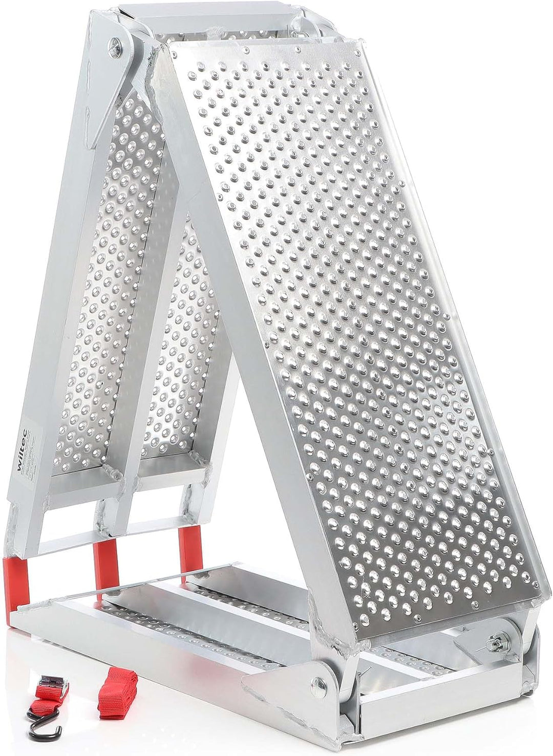 Wiltec Auffahrrampe 3-Fach klappbar 199cm 270kg für Motorrad ATV Quad, Aluminium Auffahrschiene falt
