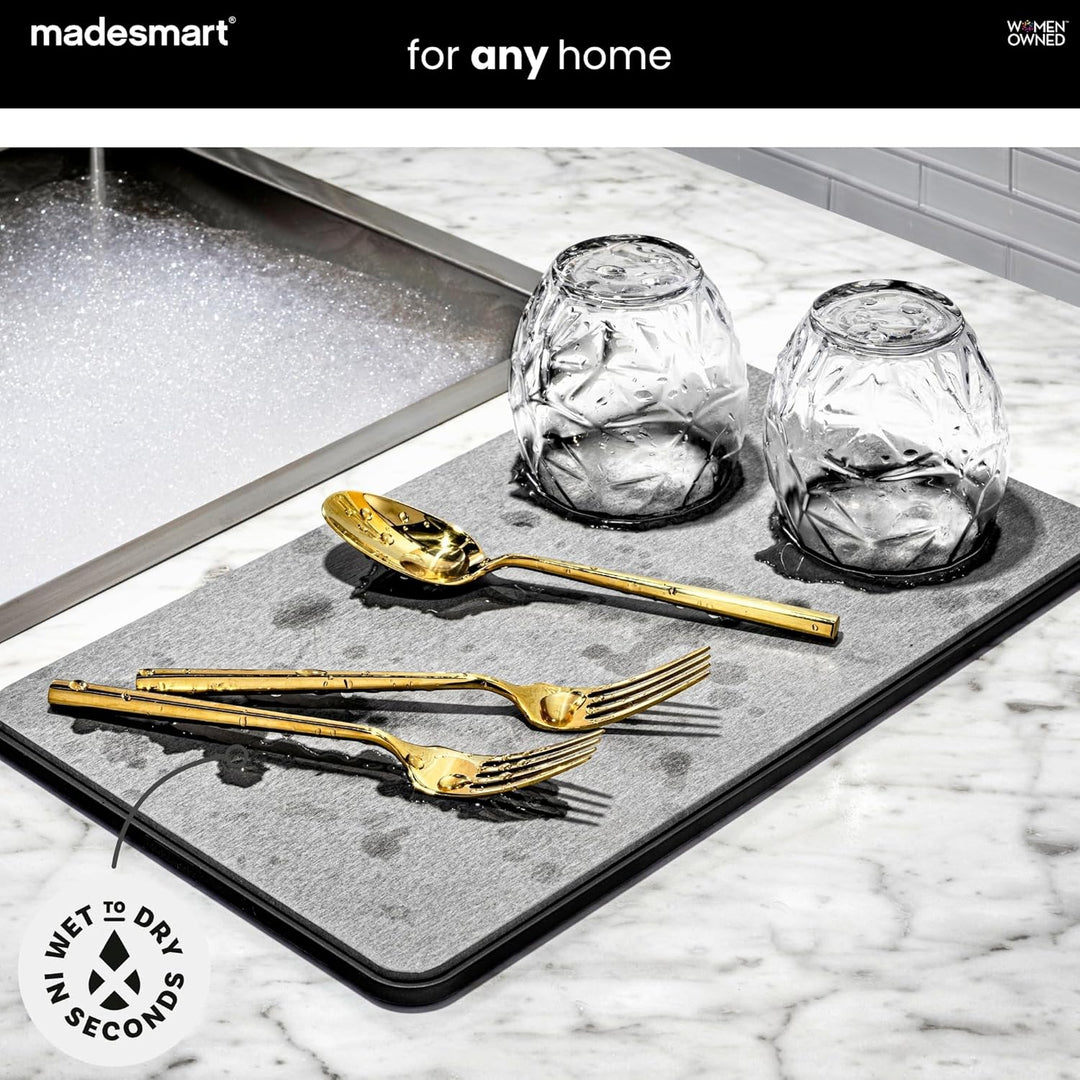 madesmart Geschirrmatte-Granit, Trockensteinsammlung, beschleunigt Feuchtigkeitsverdunstung, natürli