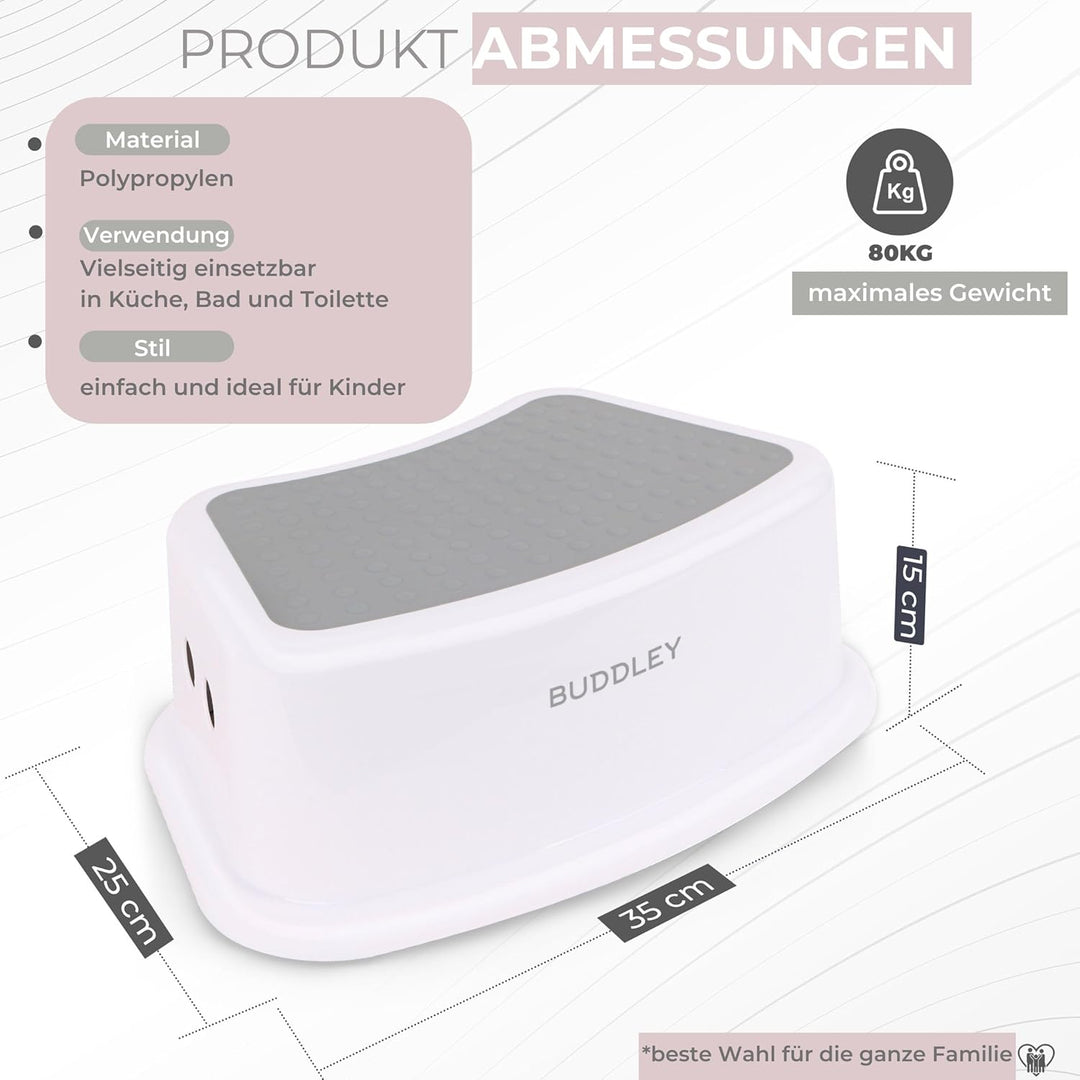 BUDDLEY PP Step Stool Birman (2er Set) – Tritthocker Kinder, Toilette Kinder, Tritthocker Toilette,