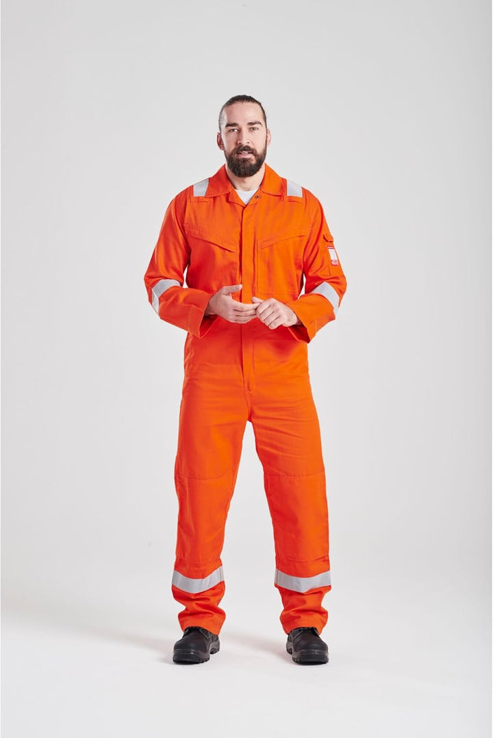 Portwest FR21 Leichter Anti-Statik Flammenresistenter Overall Orange 3XL, Orange 3XL